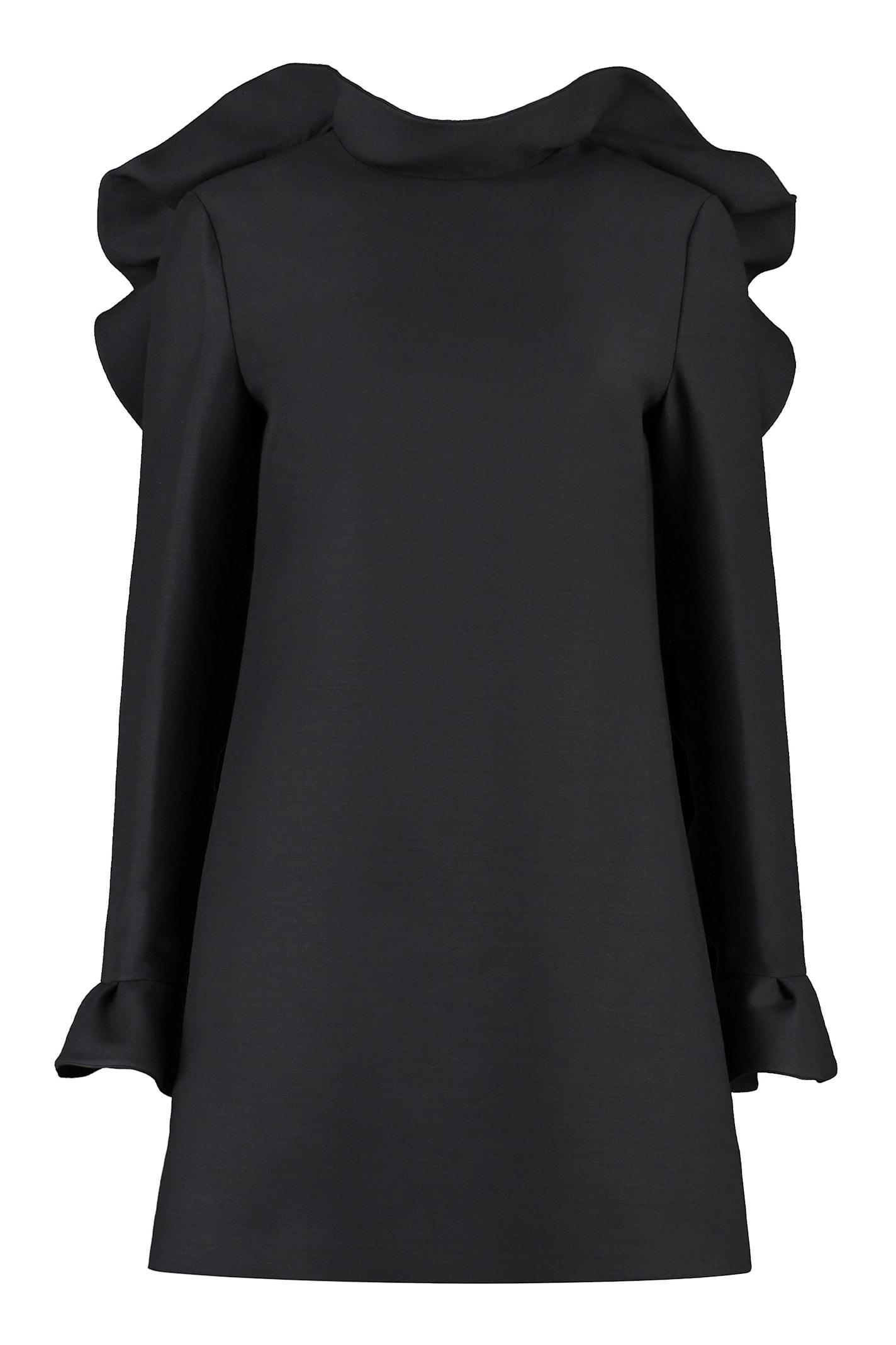 valentino garavani wool and silk mini dress