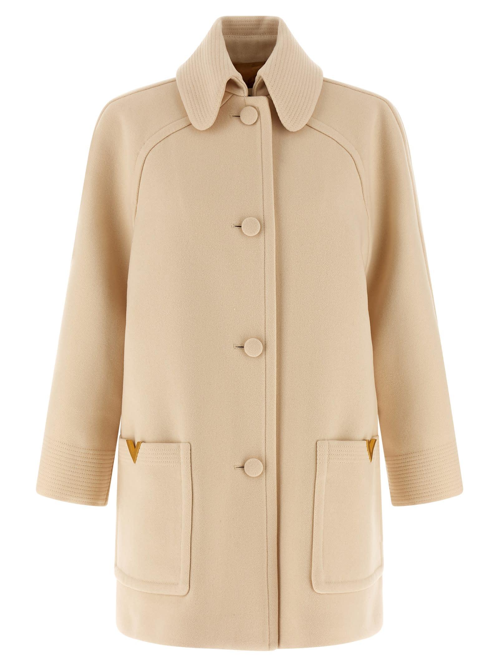 valentino garavani wool drap coat