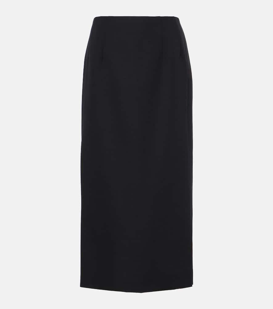 valentino grisaille virgin wool pencil skirt