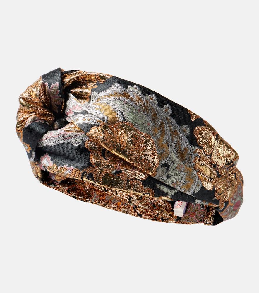 valentino jacquard lamé headband