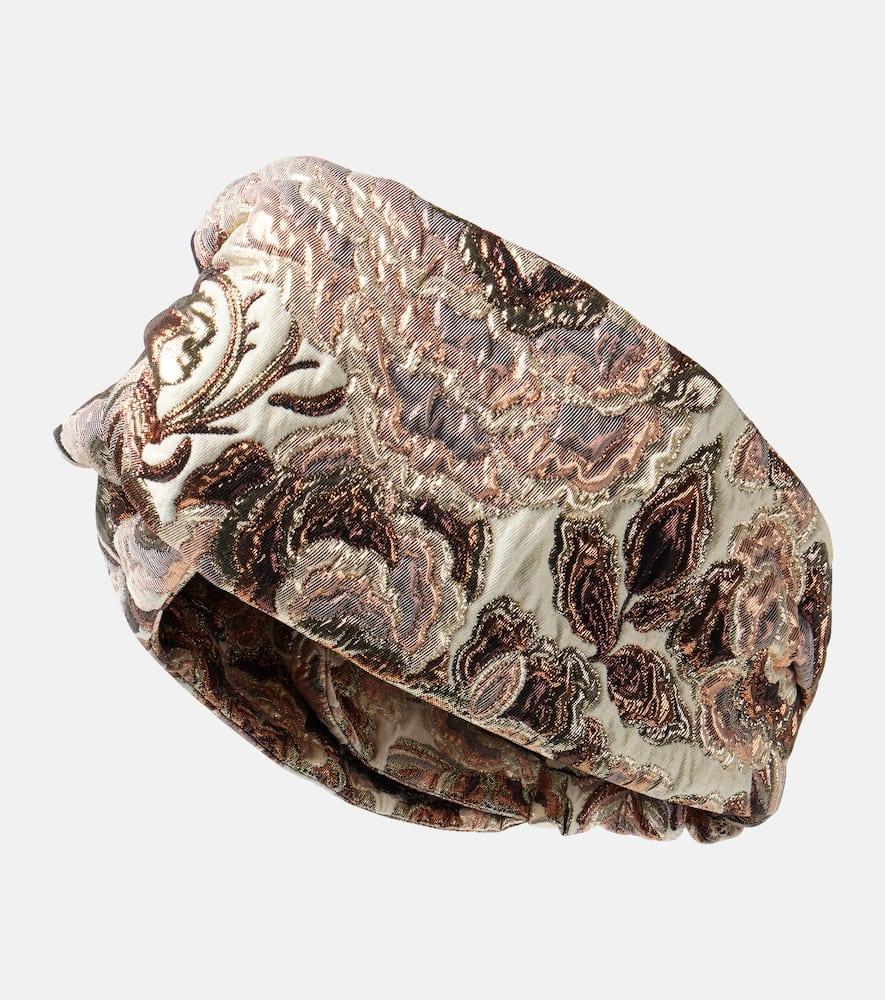 valentino lamé jacquard headband