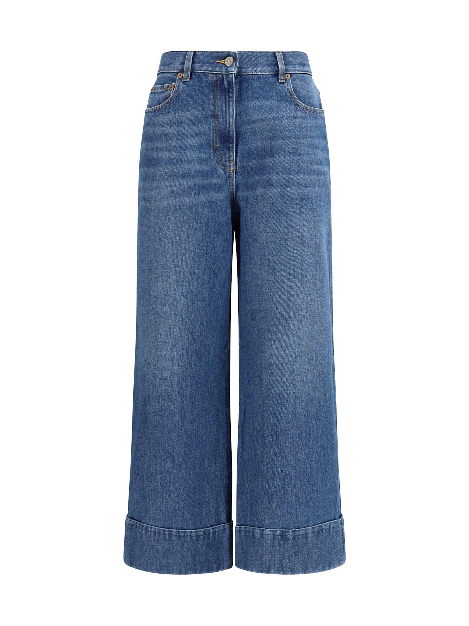 valentino logo detail jeans