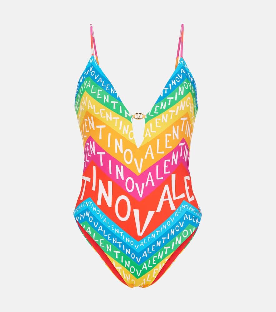 valentino logo swimsuit