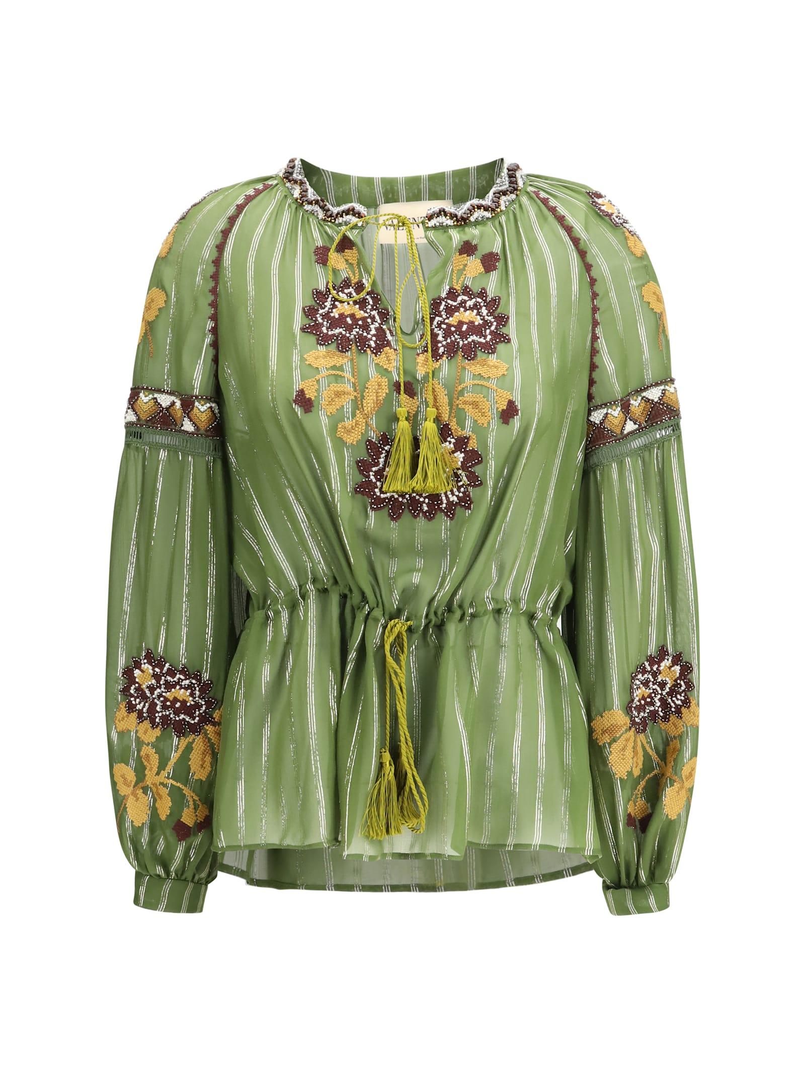 valentino lurex silk shirt