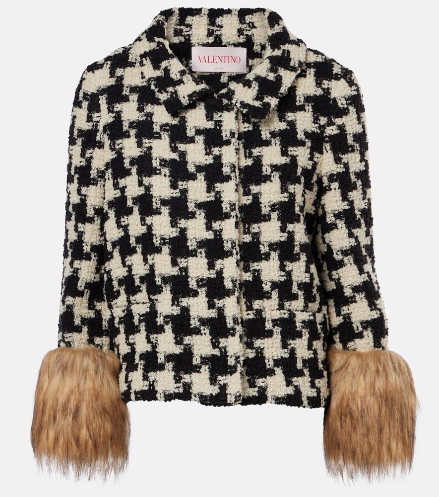 valentino macro pied de poule tweed jacket