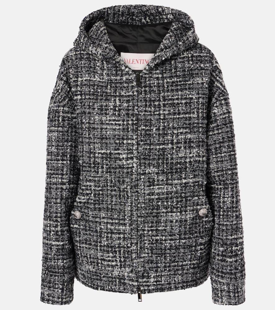 valentino mossi mélange tweed jacket
