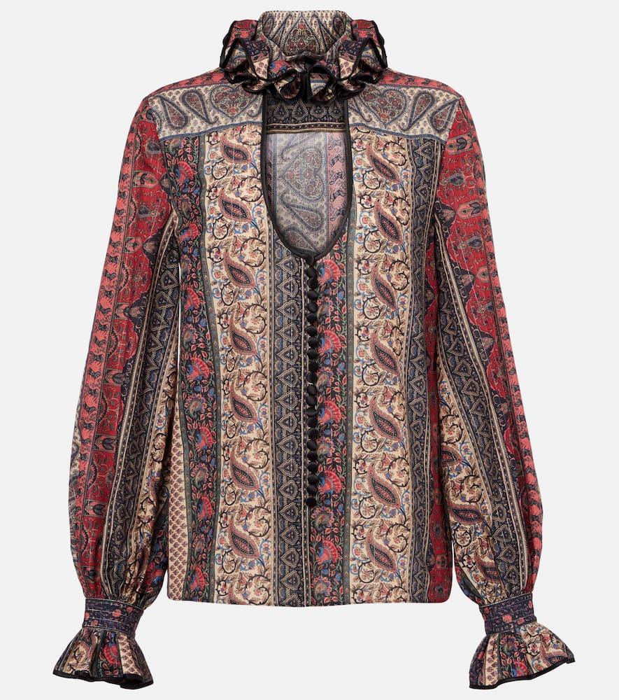 valentino paisley cotton muslin blouse