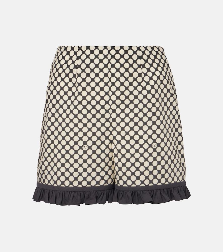 valentino plus de pois cotton poplin shorts
