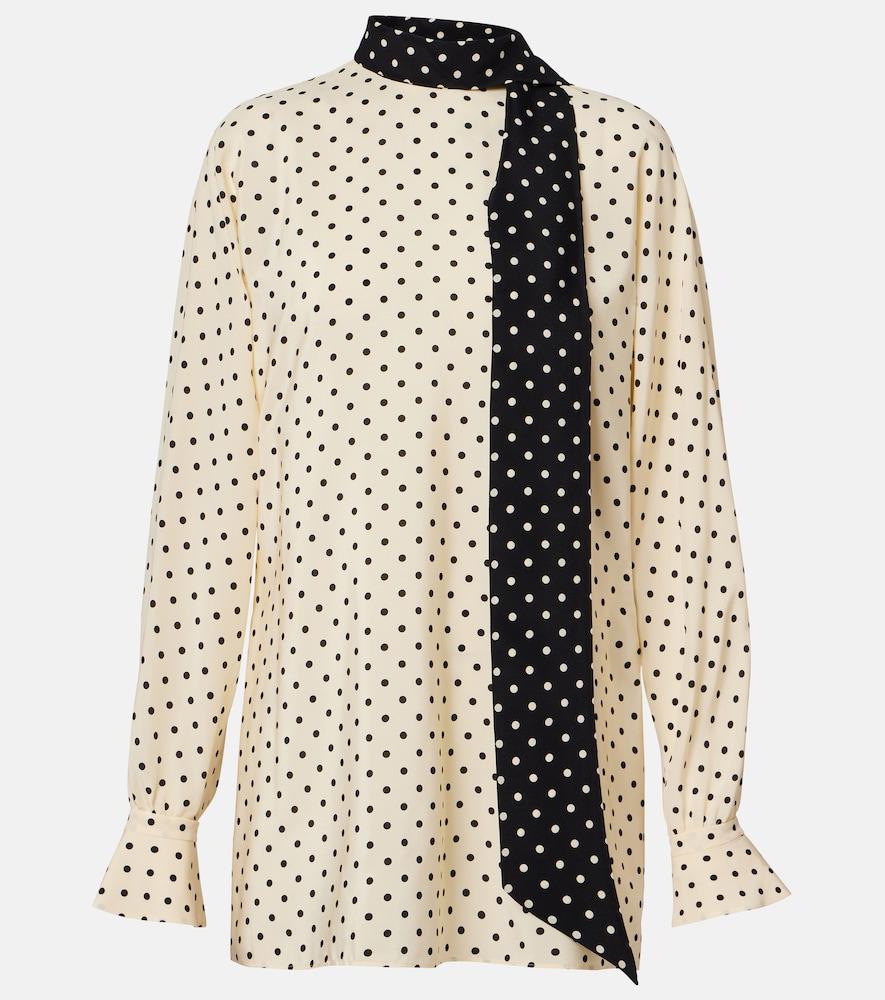 valentino plusdepois silk crêpe de chine blouse