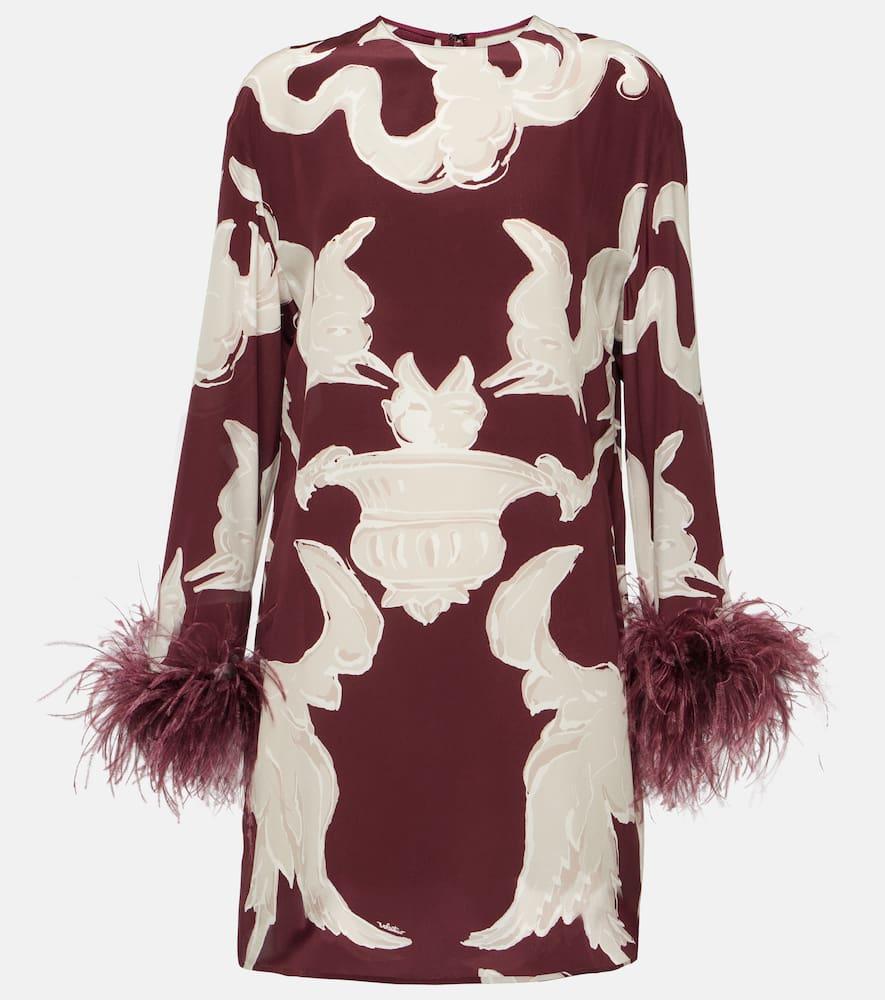 valentino printed feather