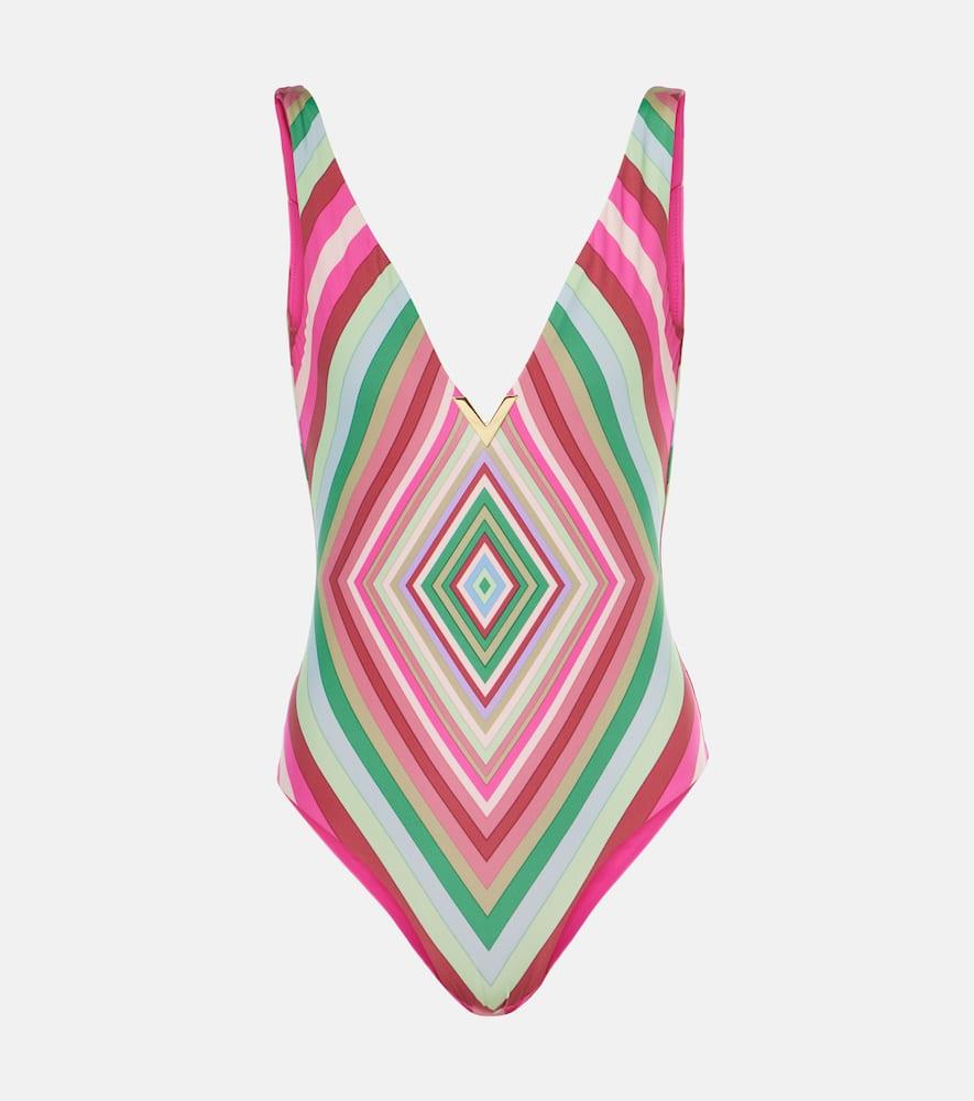 valentino printed swimsuit