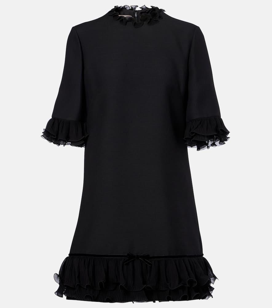 valentino ruffled silk crêpe minidress