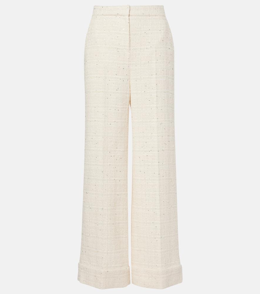 valentino sequined tweed wide