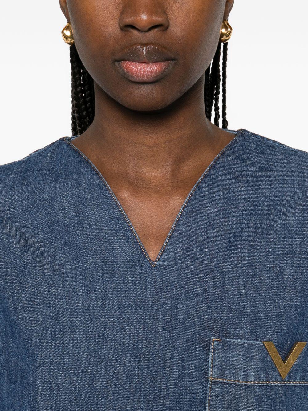 valentino shirts blue cotton - women
