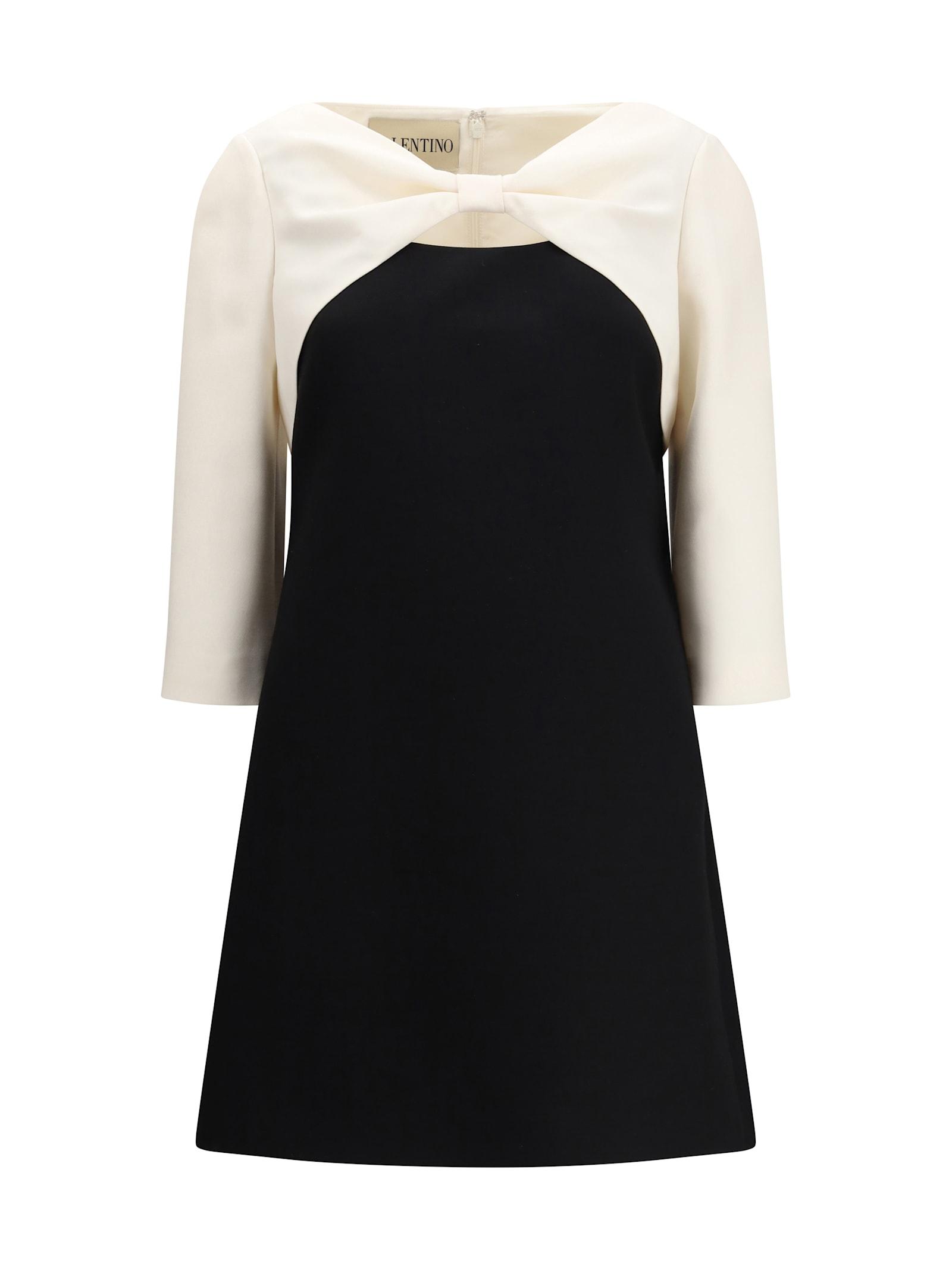 valentino short crepe couture dress