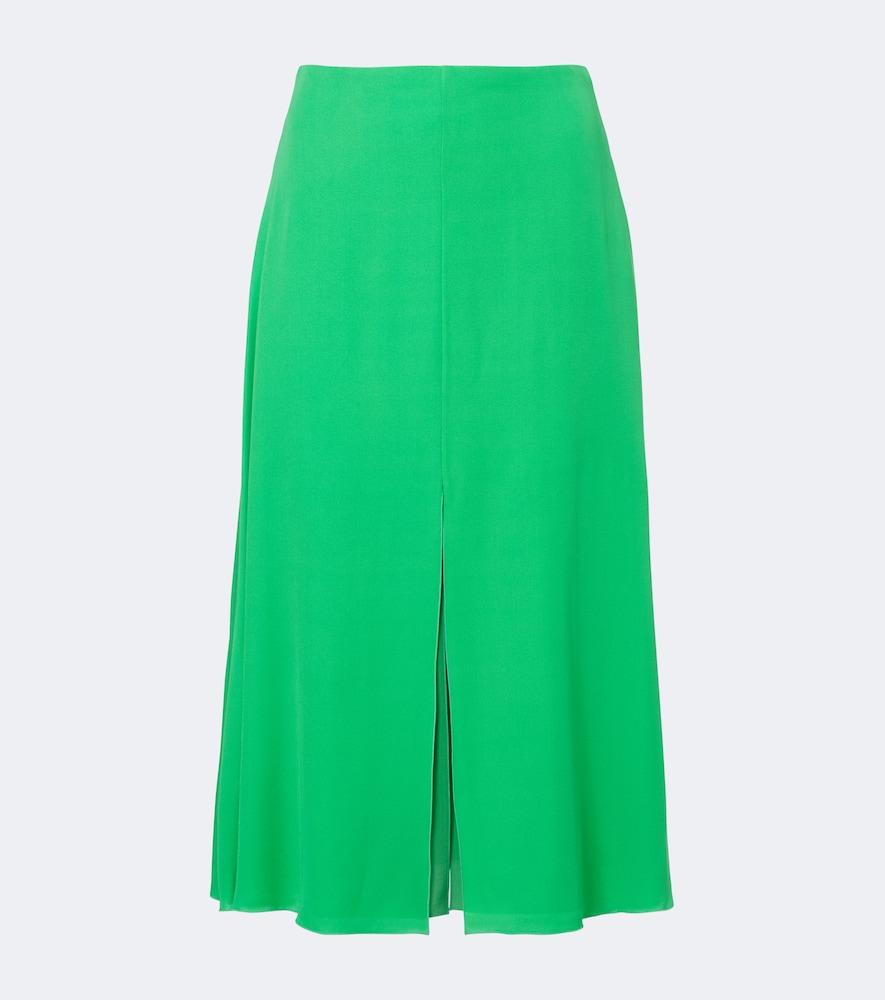 valentino silk georgette midi skirt