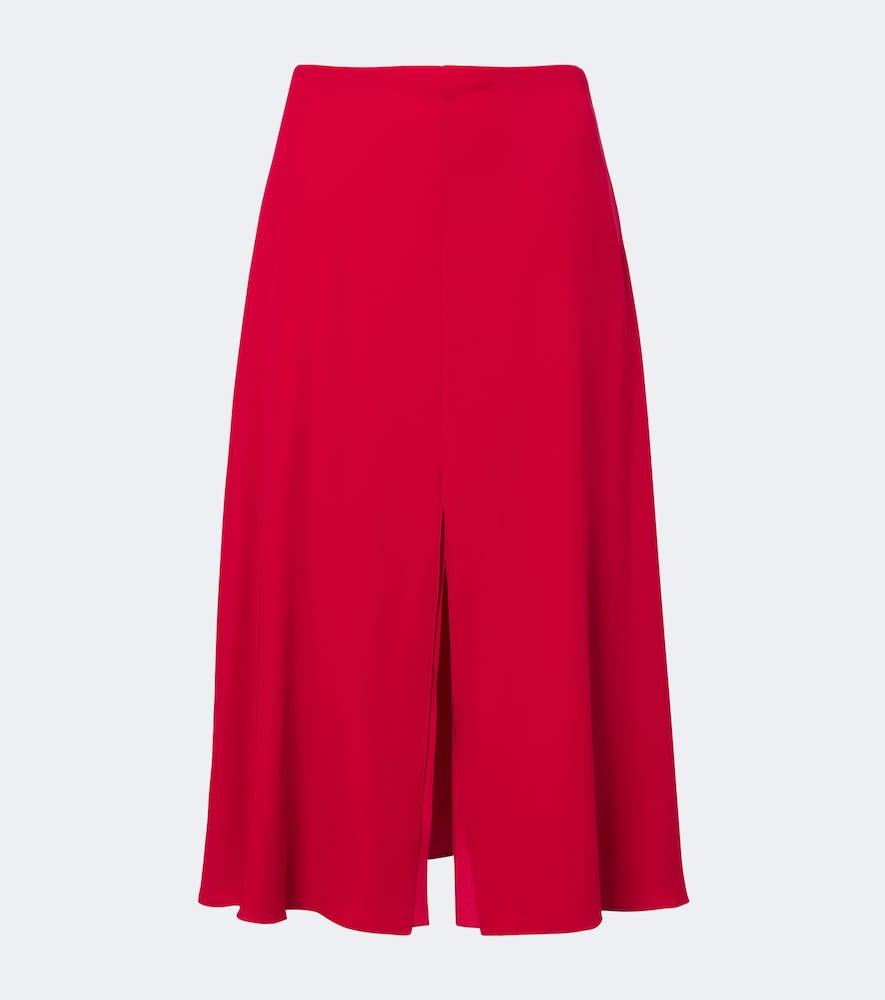 valentino silk georgette midi skirt