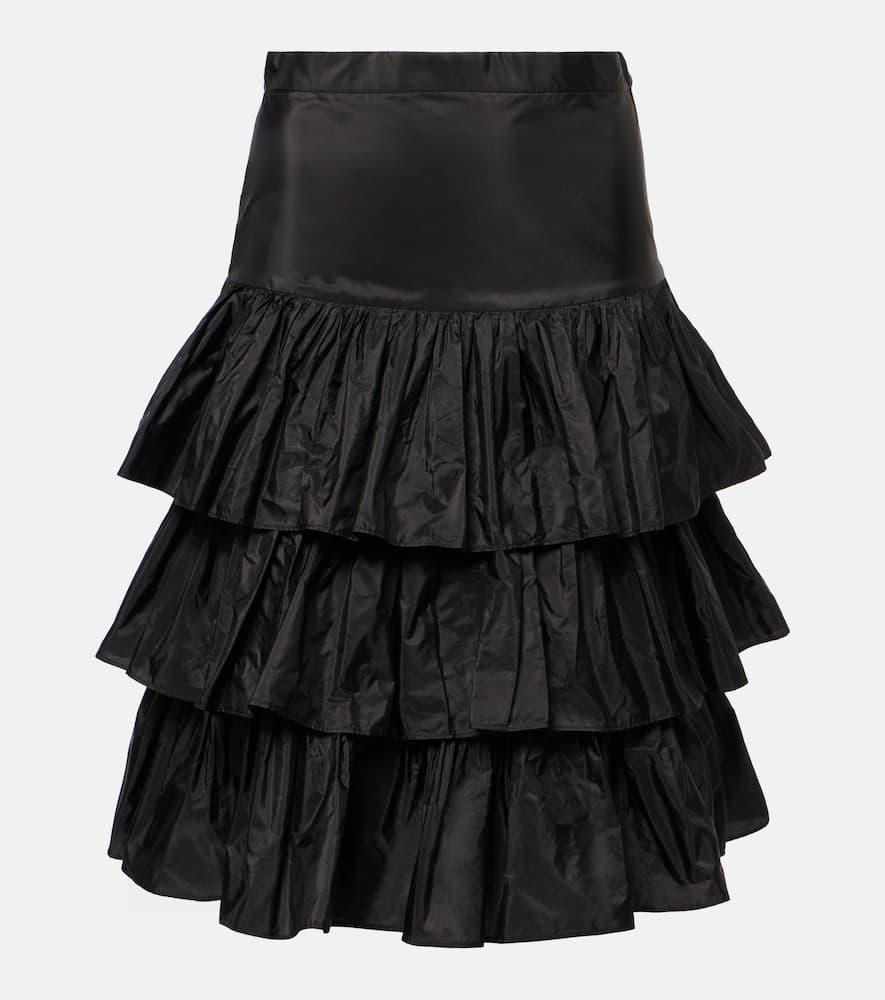 valentino silk taffetta midi skirt