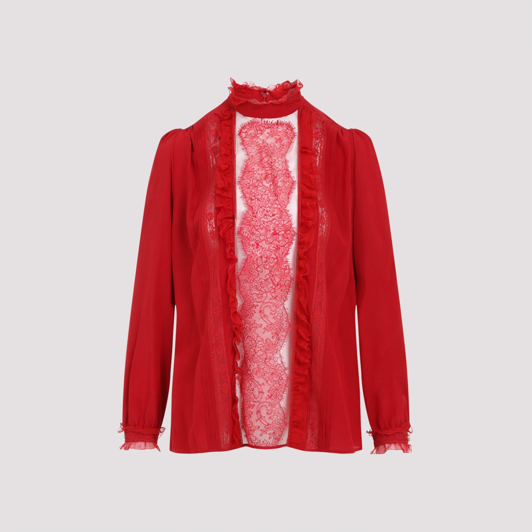 valentino silk top red - women