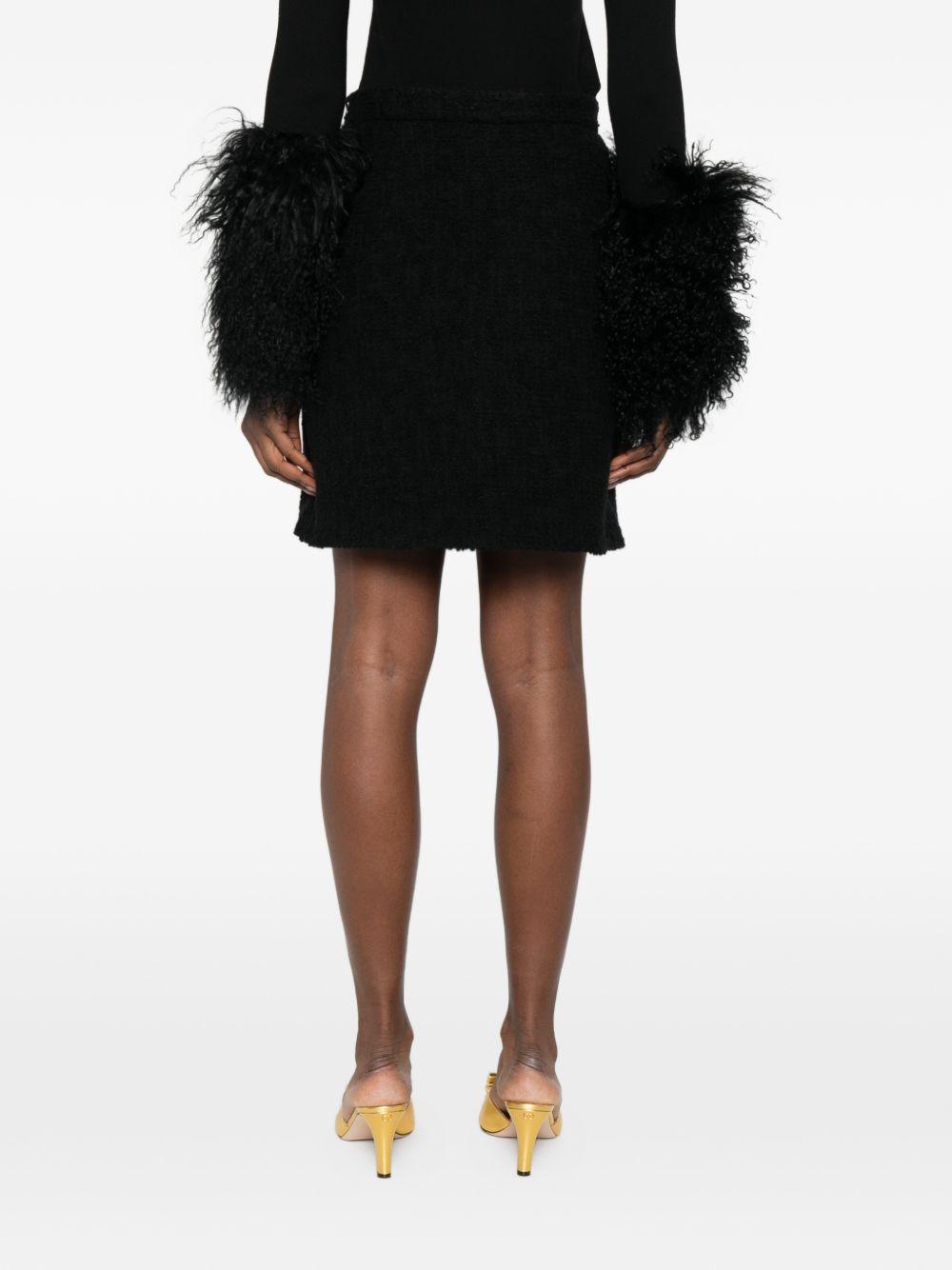 valentino skirts black polyamide virgin wool - women