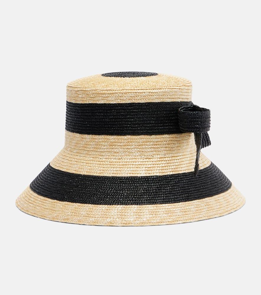 valentino straw bucket hat