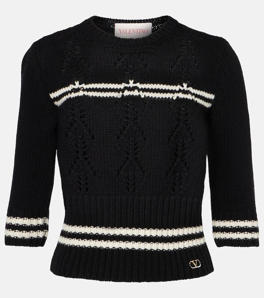 valentino striped wool sweater