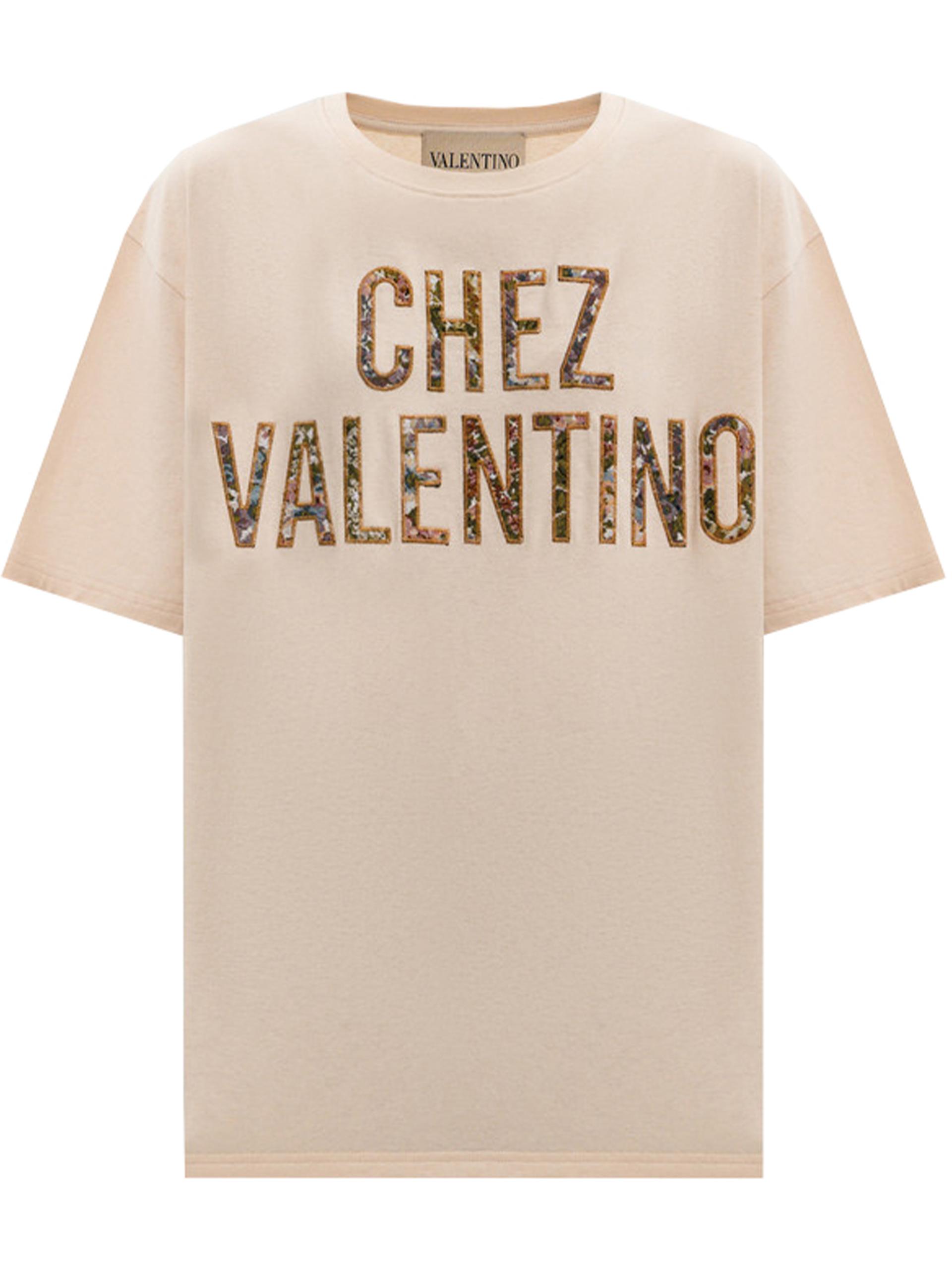 valentino t-shirt nude & neutrals cotton - women