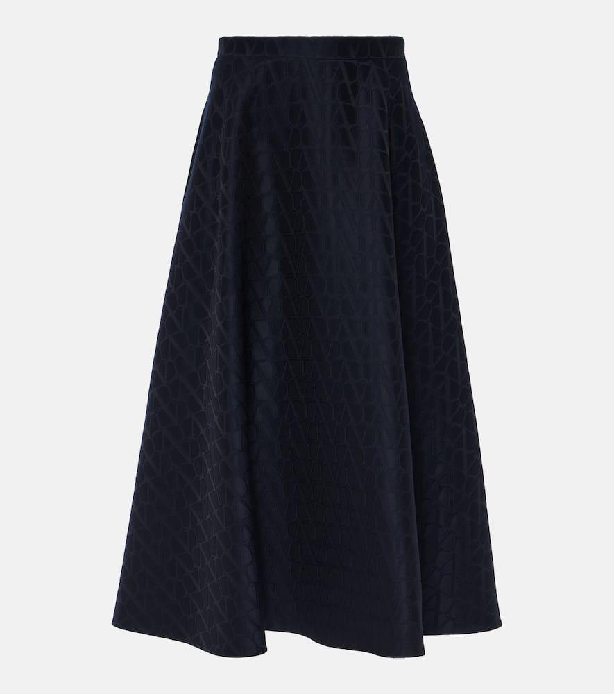 valentino toile iconographe crepe couture midi skirt