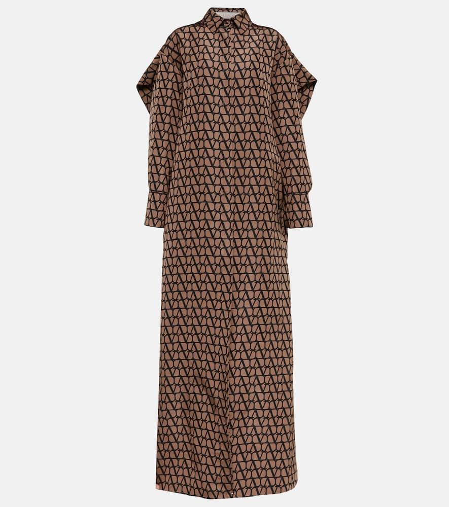 valentino toile iconographe printed silk gown