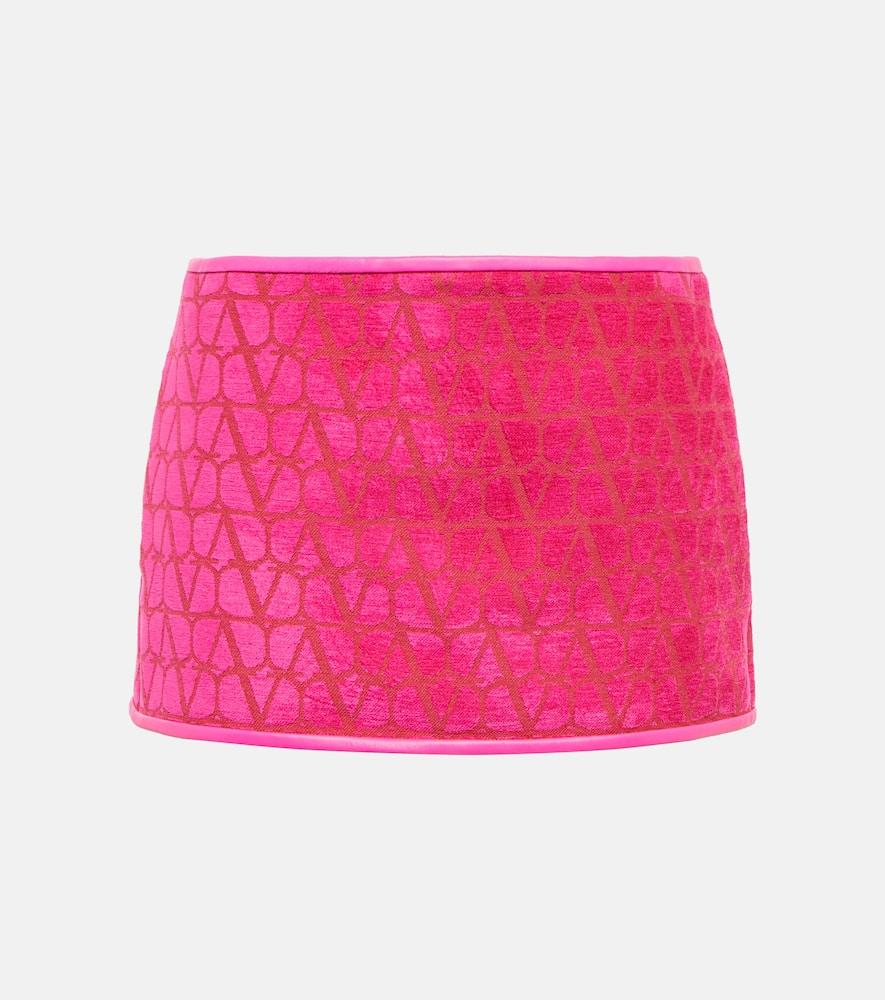 valentino toile iconographe velvet miniskirt
