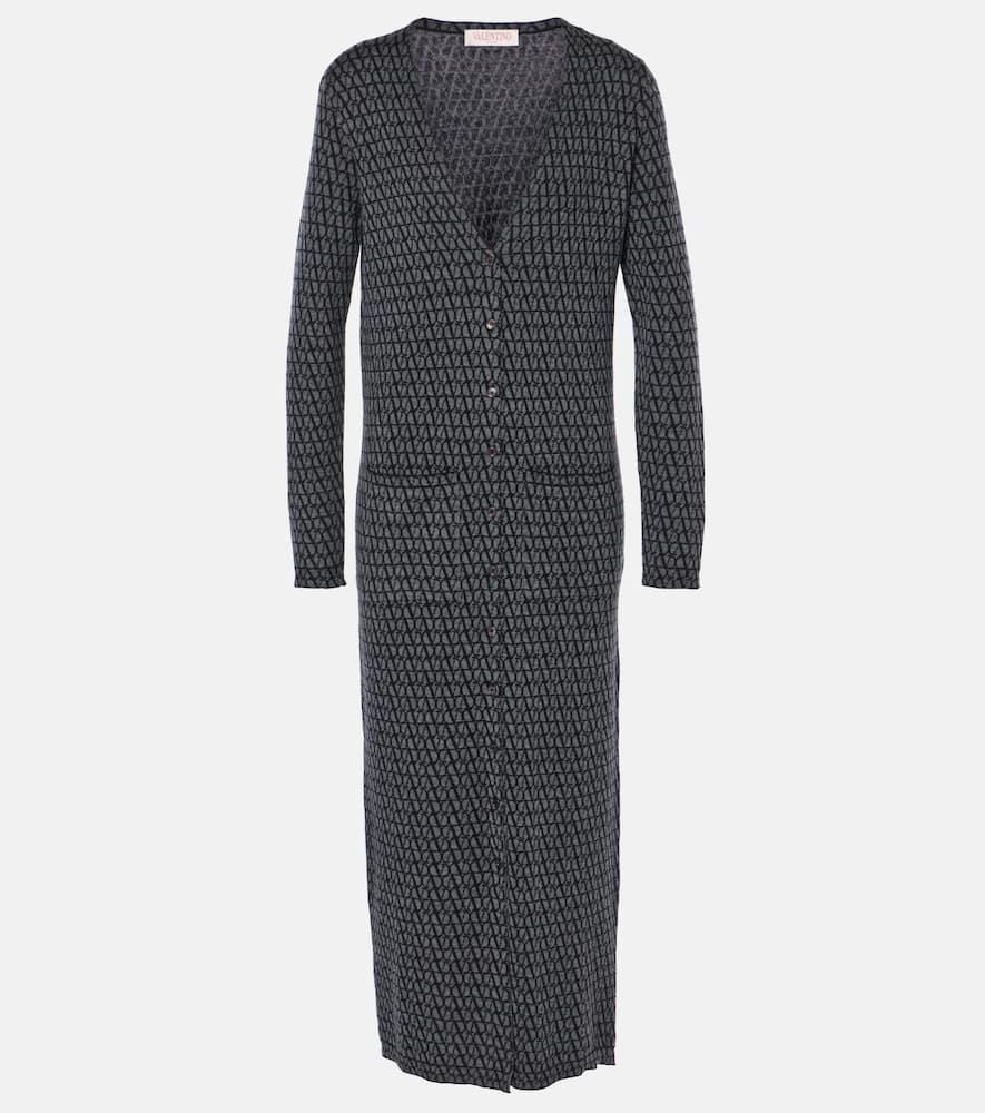 valentino toile iconographe wool maxi dress