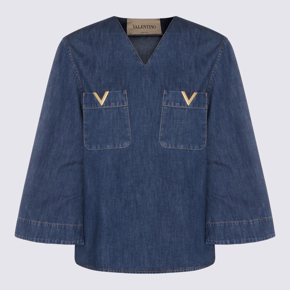 valentino top medium blue _co - women