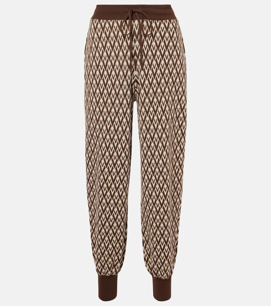 valentino toute la v virgin wool sweatpants