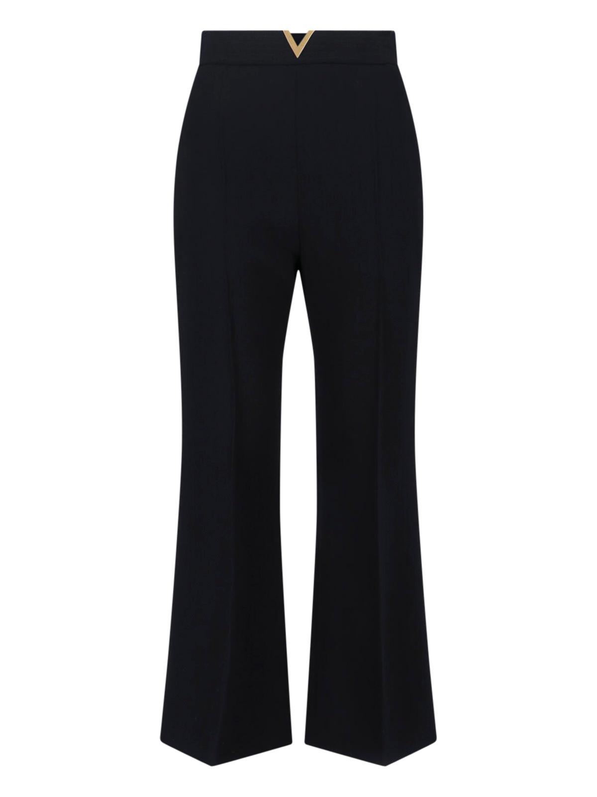 valentino trousers black virgin wool - women