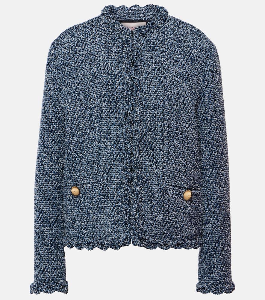 valentino tweed denim jacket