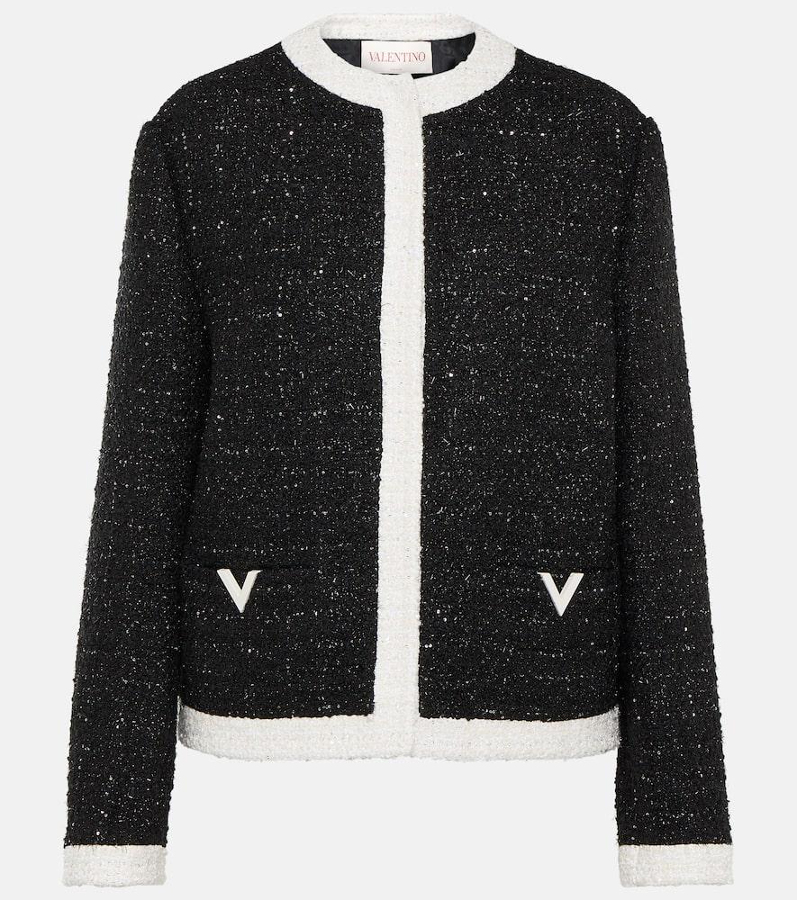 valentino tweed lamé jacket