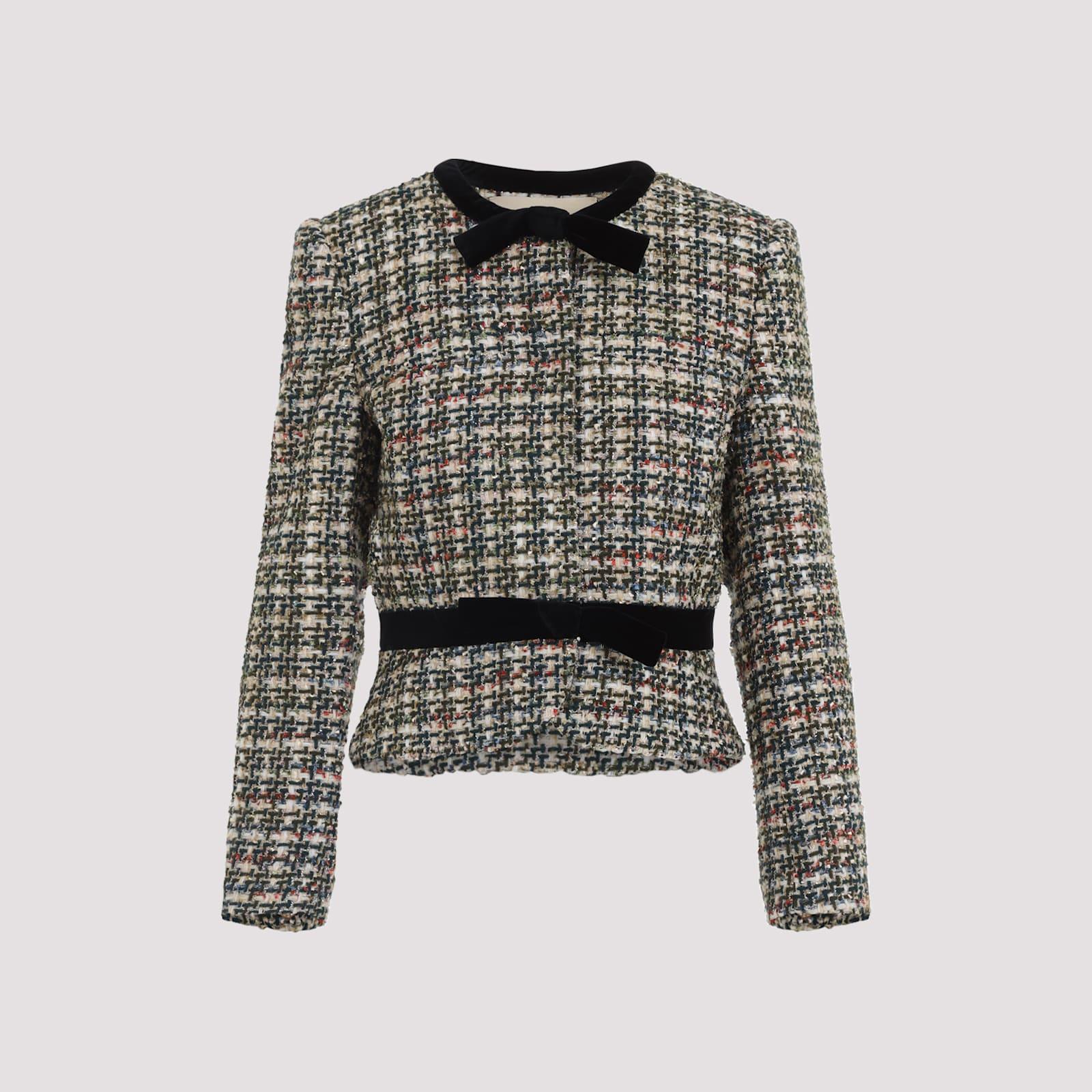 valentino tweed multi jacket