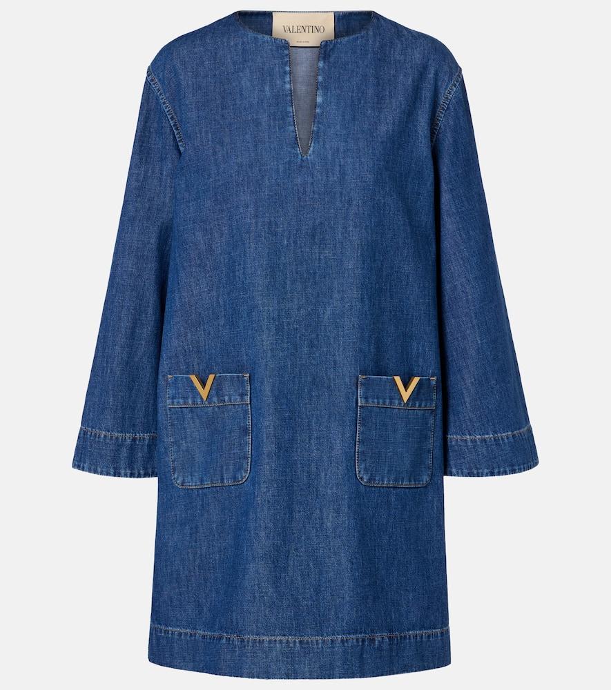 valentino vgold chambray minidress