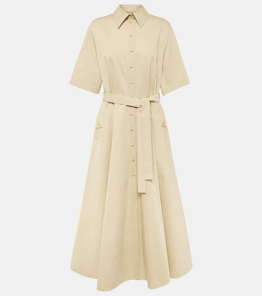 valentino vgold cotton and linen shirt dress
