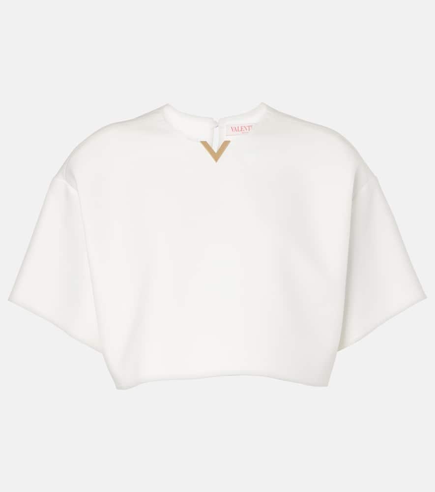 valentino vgold cotton gabardine crop top