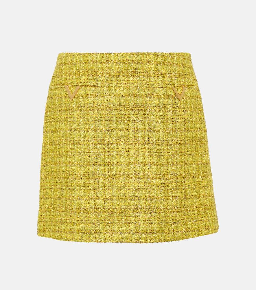 valentino vgold tweed miniskirt