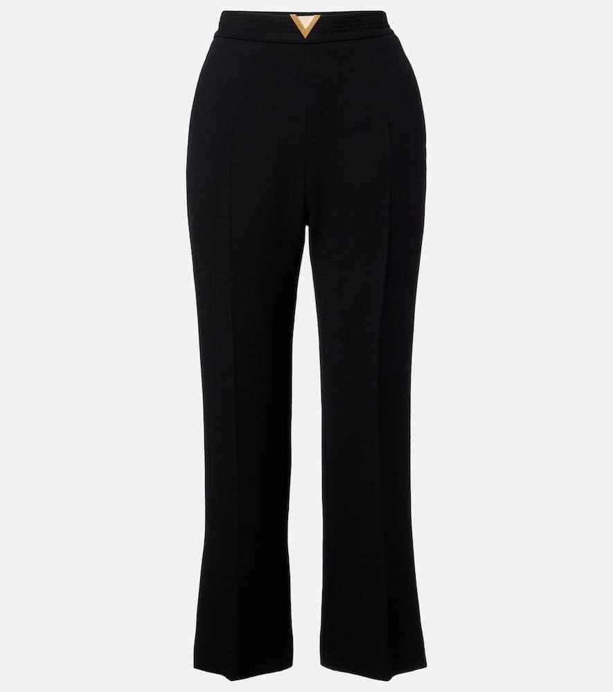 valentino vgold virgin wool crêpe straight pants