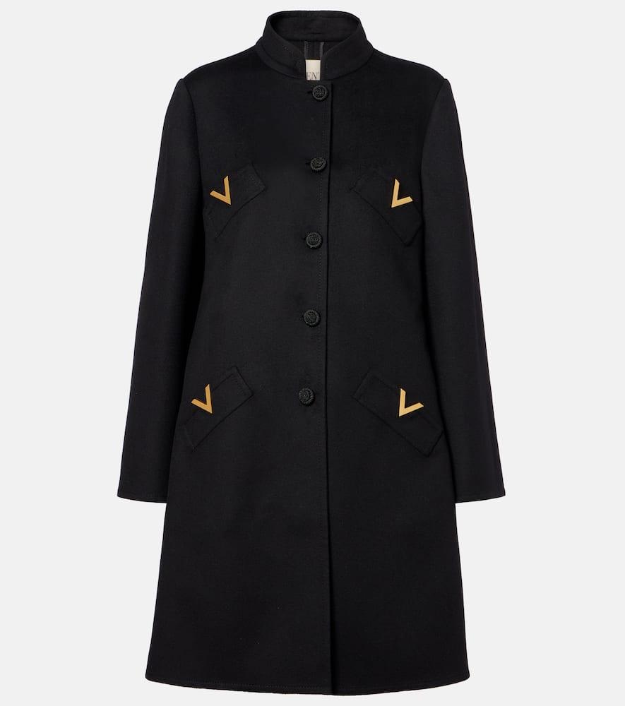 valentino vgold wool and cashmere coat