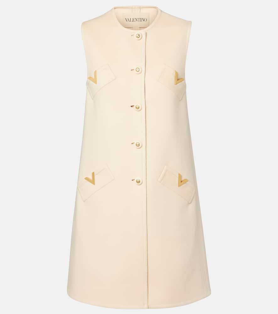 valentino vgold wool and cashmere minidress