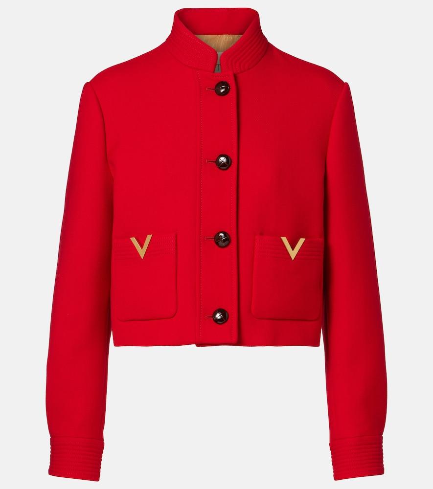 valentino vgold wool and silk jacket