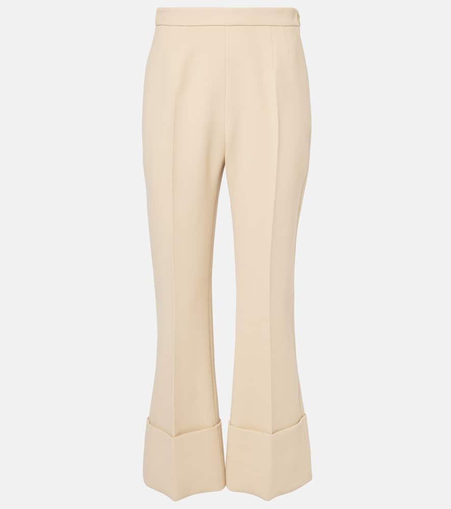 valentino virgin wool crêpe flared pants
