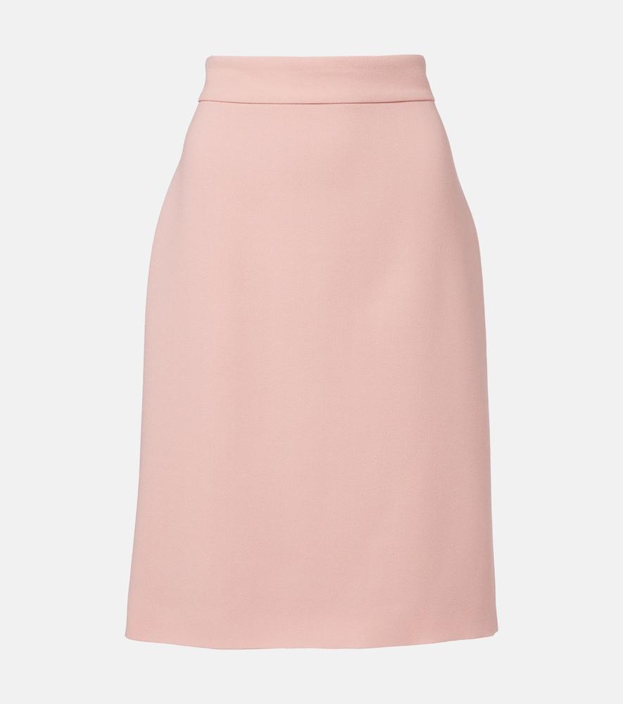 valentino virgin wool crêpe pencil skirt