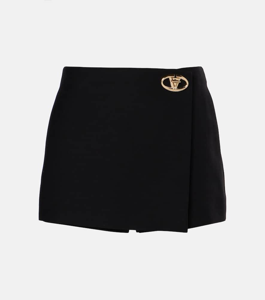 valentino vlogo bold crepe couture skort