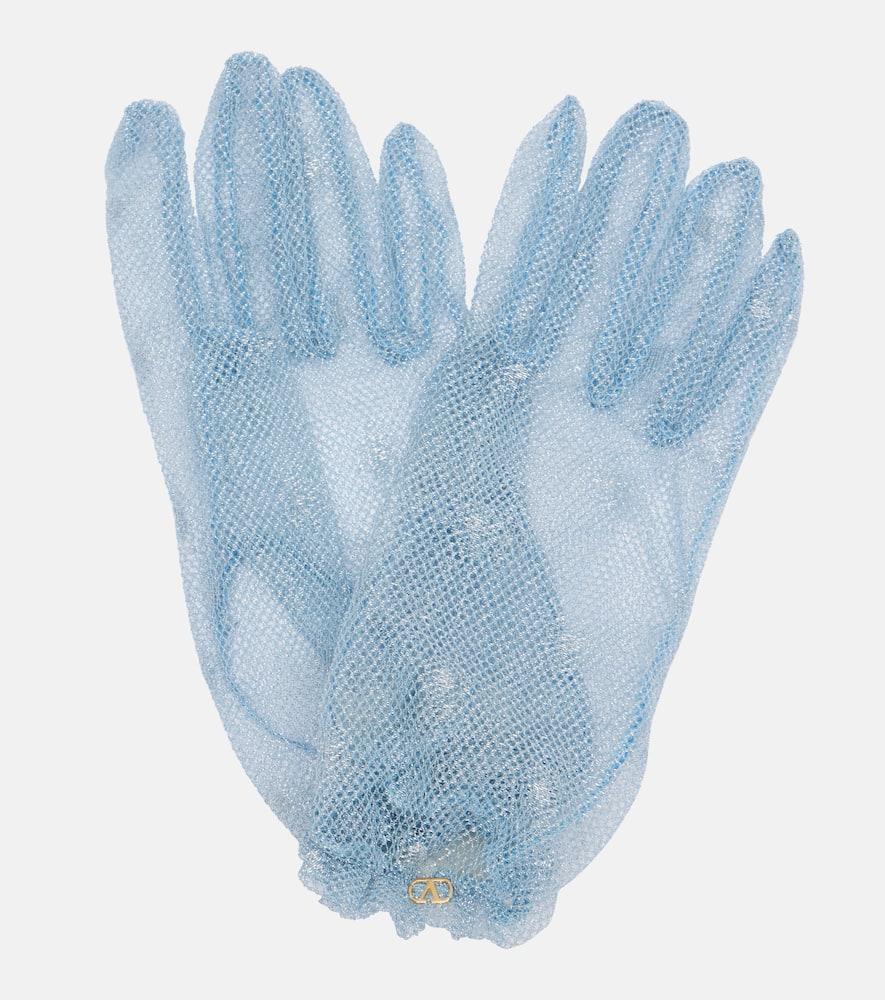 valentino vlogo mesh gloves