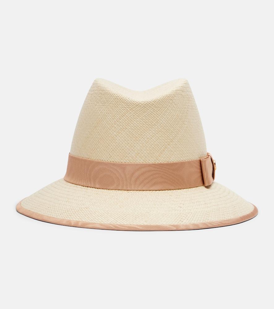 valentino vlogo straw panama hat